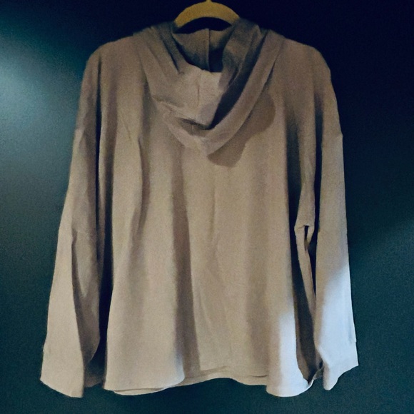Eileen Fisher creamy khaki organic cotton pullover - Picture 2 of 5
